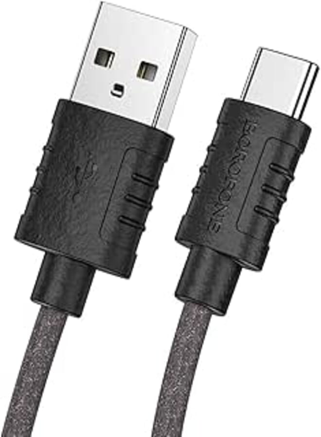 Borofone Bx52 Airy Silicone Charging Data Cable For Type-C Black, USB
